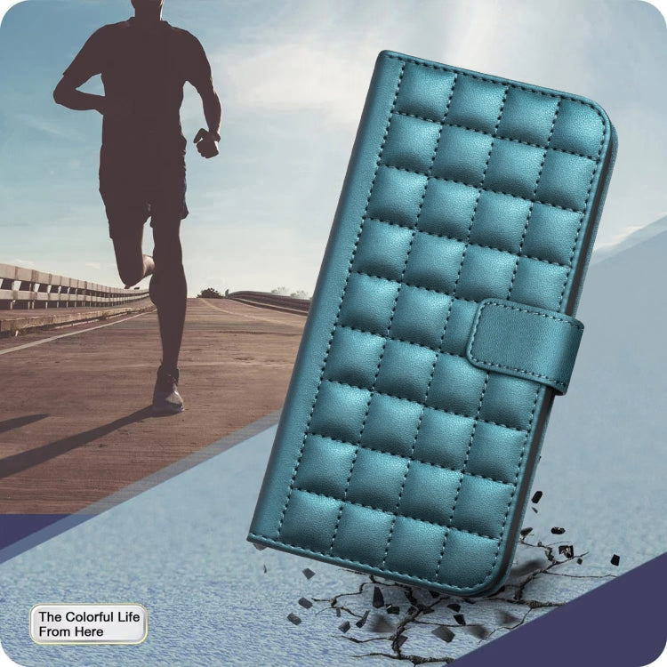 For iPhone 16 Pro Max Square Texture Leather Phone Case(Green) - iPhone 16 Pro Max Cases by PMC TechLife | Online Shopping South Africa | PMC TechLife | Buy Now Pay Later Mobicred