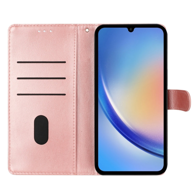 For Blackview A55 Pro Butterflies and Flowers Leather Phone Case(Rose Gold) - More Brand by PMC TechLife | Online Shopping South Africa | PMC TechLife | Buy Now Pay Later Mobicred