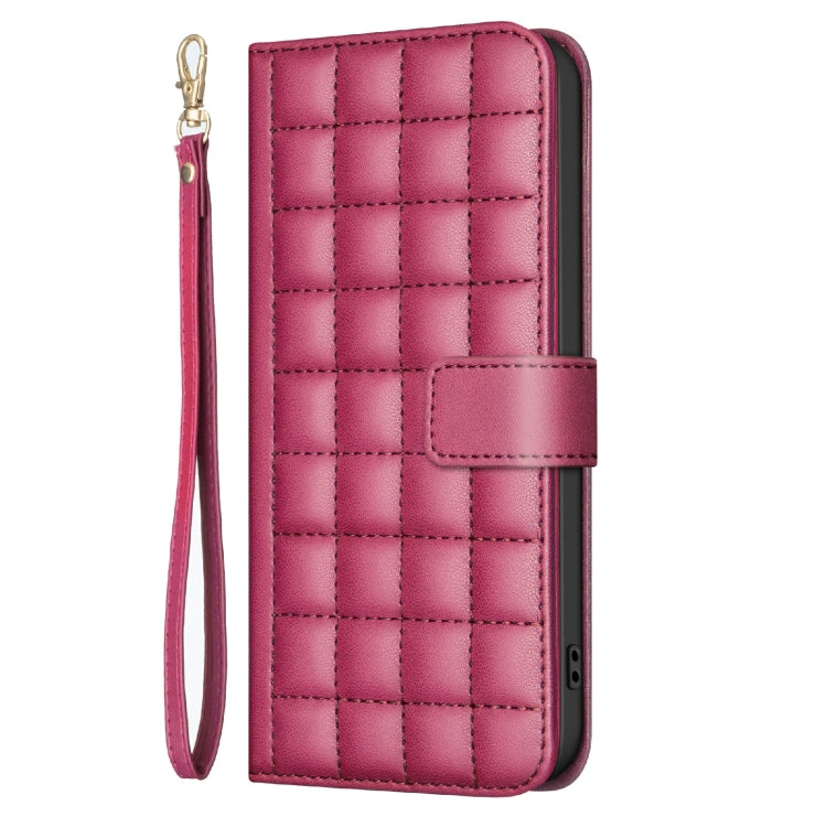 For Samsung Galaxy S25 Ultra 5G Square Texture Leather Phone Case(Red) - Galaxy S25 Ultra 5G Cases by PMC Jewellery | Online Shopping South Africa | PMC Jewellery | Buy Now Pay Later Mobicred