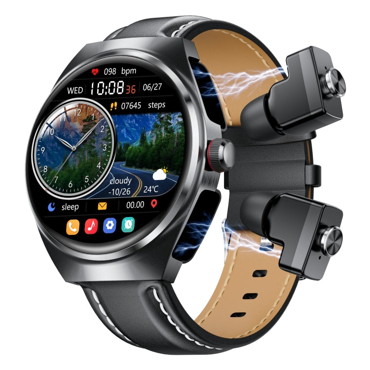 GT95 1.53 inch IPS Screen 2 in 1 Bluetooth Earphone Smart Watch(Black) - free shipping - PMC TechLife - Order now!
