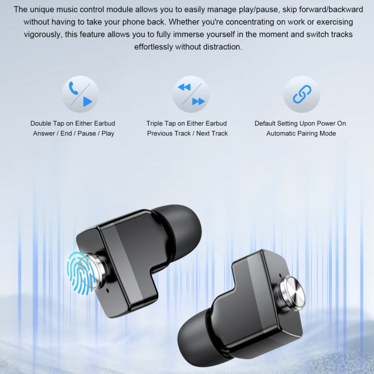 GT95 1.53 inch IPS Screen 2 in 1 Bluetooth Earphone Smart Watch(Black) - free shipping - PMC TechLife - Order now!