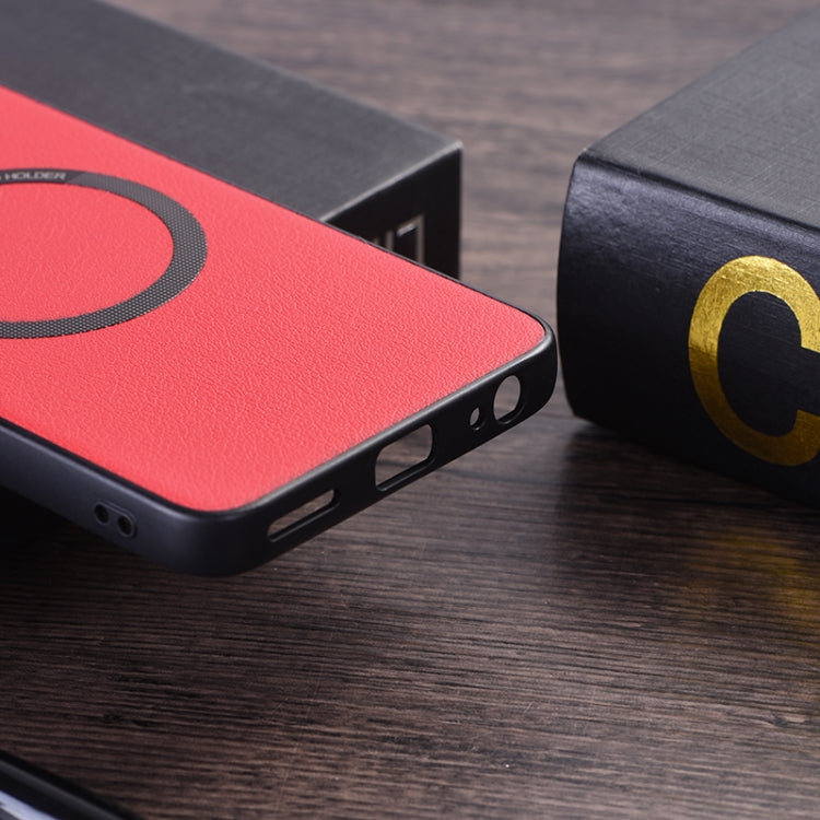 For Motorola Moto G 5G 2024 PU MagSafe Magnetic Phone Case(Red) - Motorola Cases by PMC Jewellery | Online Shopping South Africa | PMC Jewellery | Buy Now Pay Later Mobicred