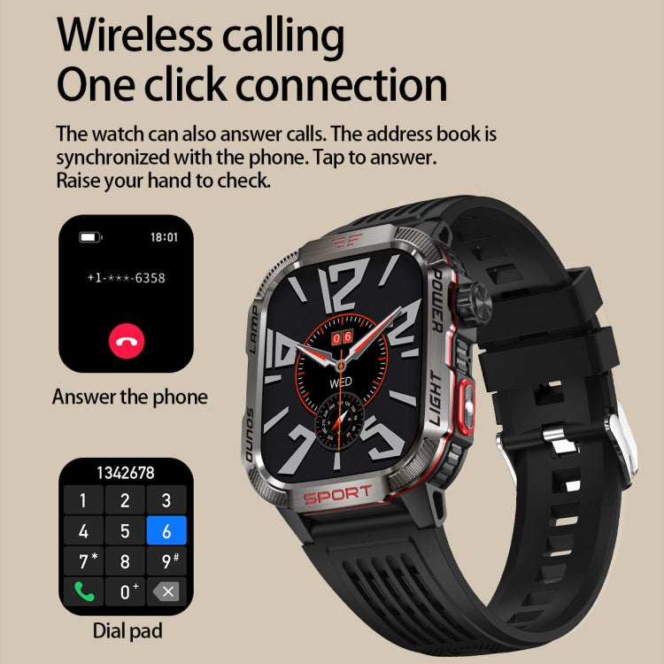 HT29 2.01 inch IPS Screen Triple Proof Smart Watch with Banknote Detector Light(Black) - Smart Watches by PMC TechLife | Online Shopping South Africa | PMC TechLife | Buy Now Pay Later Mobicred