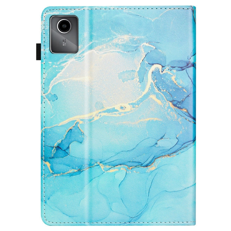 For Lenovo Tab M11/ Xiaoxin Pad 11 2024 Marble Litchi Leather Smart Tablet Case(Green) - Lenovo by PMC Jewellery | Online Shopping South Africa | PMC Jewellery | Buy Now Pay Later Mobicred