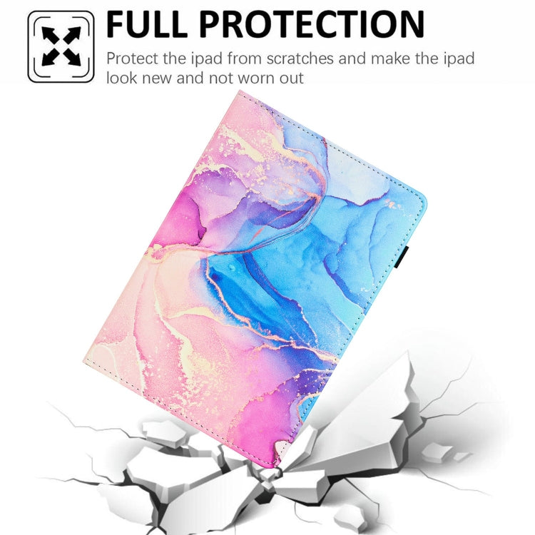 For Lenovo Tab M11/ Xiaoxin Pad 11 2024 Marble Litchi Leather Smart Tablet Case(Pink Blue) - free shipping - PMC Jewellery - Order now!