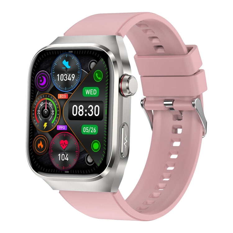 TK16 2.04 inch LCD Screen Silicone Strap Smart Watch Supports Health Monitoring(Pink) - Smart Watches by PMC TechLife | Online Shopping South Africa | PMC TechLife | Buy Now Pay Later Mobicred