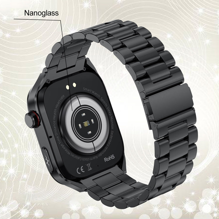 TK16 2.04 inch LCD Screen Silicone Strap Smart Watch Supports Health Monitoring(Black) - free shipping - PMC TechLife - Order now!