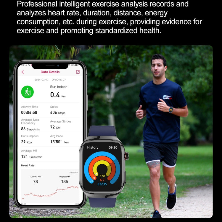 TK16 2.04 inch LCD Screen Silicone Strap Smart Watch Supports Health Monitoring(Black) - free shipping - PMC TechLife - Order now!