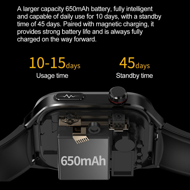 TK16 2.04 inch LCD Screen Silicone Strap Smart Watch Supports Health Monitoring(Grey) - free shipping - PMC TechLife - Order now!