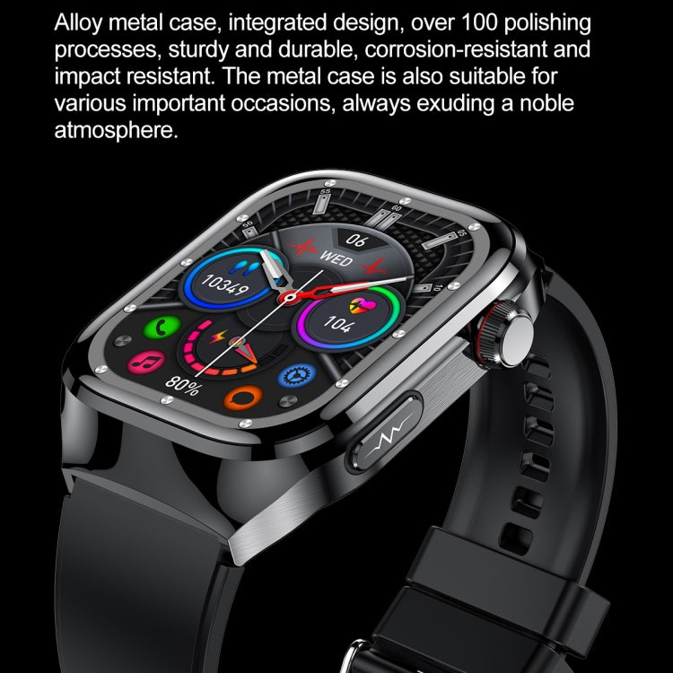 TK16 2.04 inch LCD Screen Steel Strap Smart Watch Supports Health Monitoring(Silver) - Smart Watches by PMC TechLife | Online Shopping South Africa | PMC TechLife | Buy Now Pay Later Mobicred