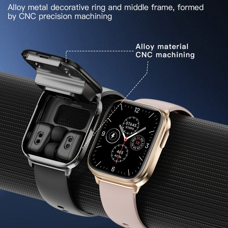 X9 1.85 inch Square Screen 2 in 1 Bluetooth Earphone Smart Watch(Black) - Smart Watches by PMC TechLife | Online Shopping South Africa | PMC TechLife | Buy Now Pay Later Mobicred