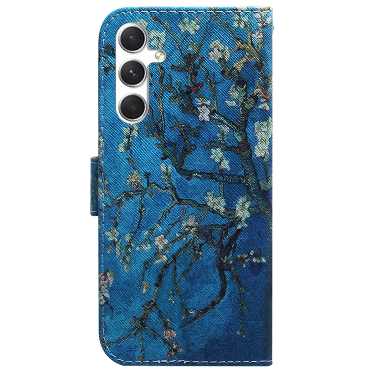 For Samsung Galaxy S25 5G Coloured Drawing Flip Leather Phone Case(Apricot) - Galaxy S25 5G Cases by PMC Jewellery | Online Shopping South Africa | PMC Jewellery | Buy Now Pay Later Mobicred