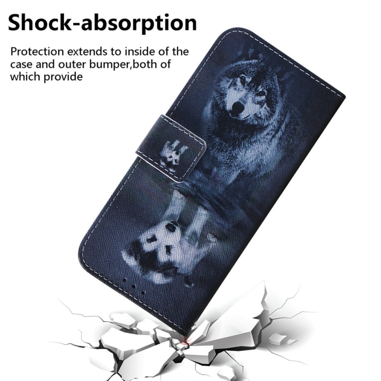 For Samsung Galaxy S25 5G Coloured Drawing Flip Leather Phone Case(Wolf and Dog) - Galaxy S25 5G Cases by PMC Jewellery | Online Shopping South Africa | PMC Jewellery | Buy Now Pay Later Mobicred