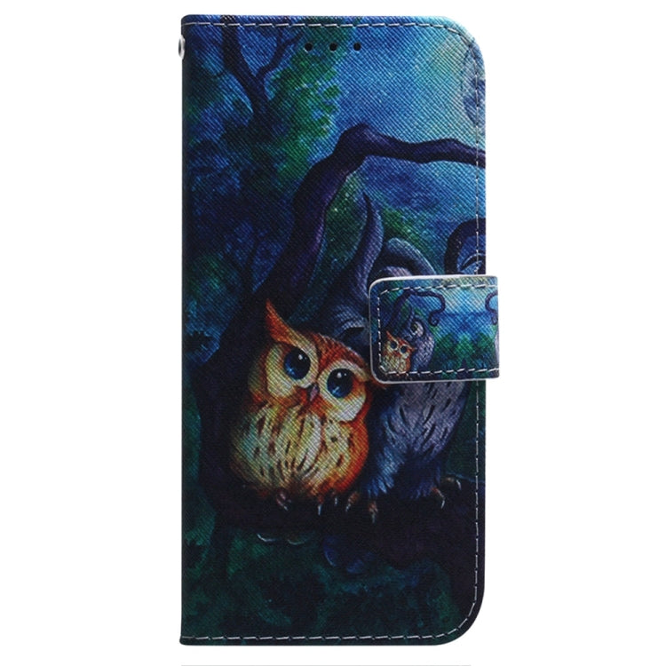 For Samsung Galaxy S25+ 5G Coloured Drawing Flip Leather Phone Case(Oil Painting Owl) - Galaxy S25+ 5G Cases by PMC Jewellery | Online Shopping South Africa | PMC Jewellery | Buy Now Pay Later Mobicred
