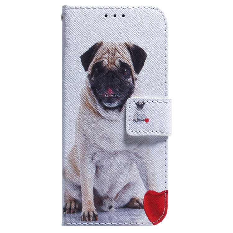 For Samsung Galaxy S25+ 5G Coloured Drawing Flip Leather Phone Case(Pug) - Galaxy S25+ 5G Cases by PMC Jewellery | Online Shopping South Africa | PMC Jewellery | Buy Now Pay Later Mobicred