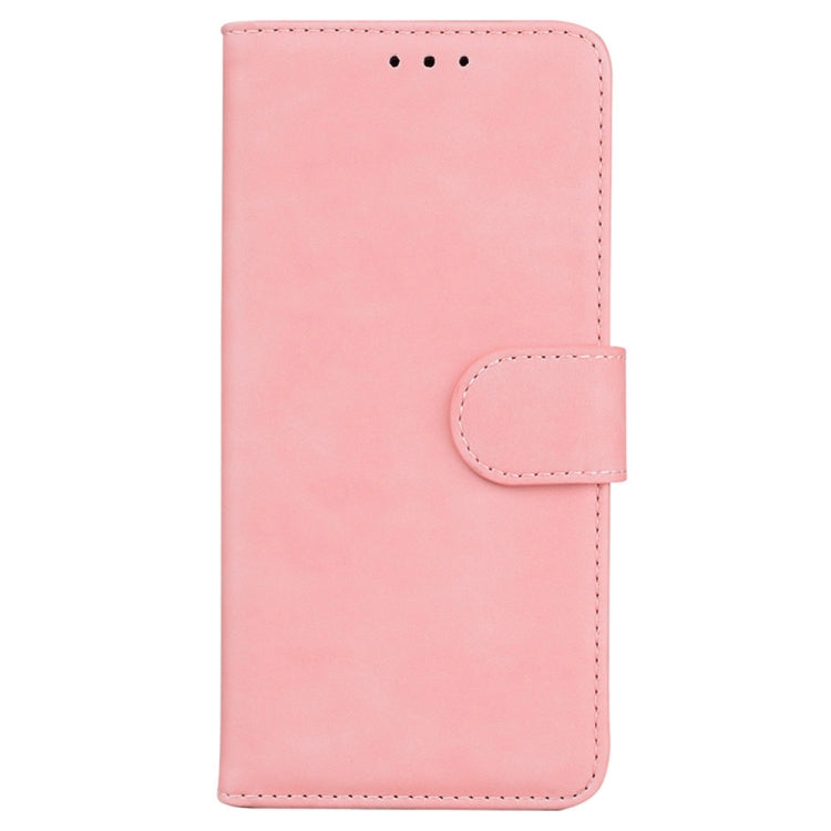 For Samsung Galaxy S25 Ultra 5G Skin Feel Pure Color Flip Leather Phone Case(Pink) - Galaxy S25 Ultra 5G Cases by PMC Jewellery | Online Shopping South Africa | PMC Jewellery | Buy Now Pay Later Mobicred