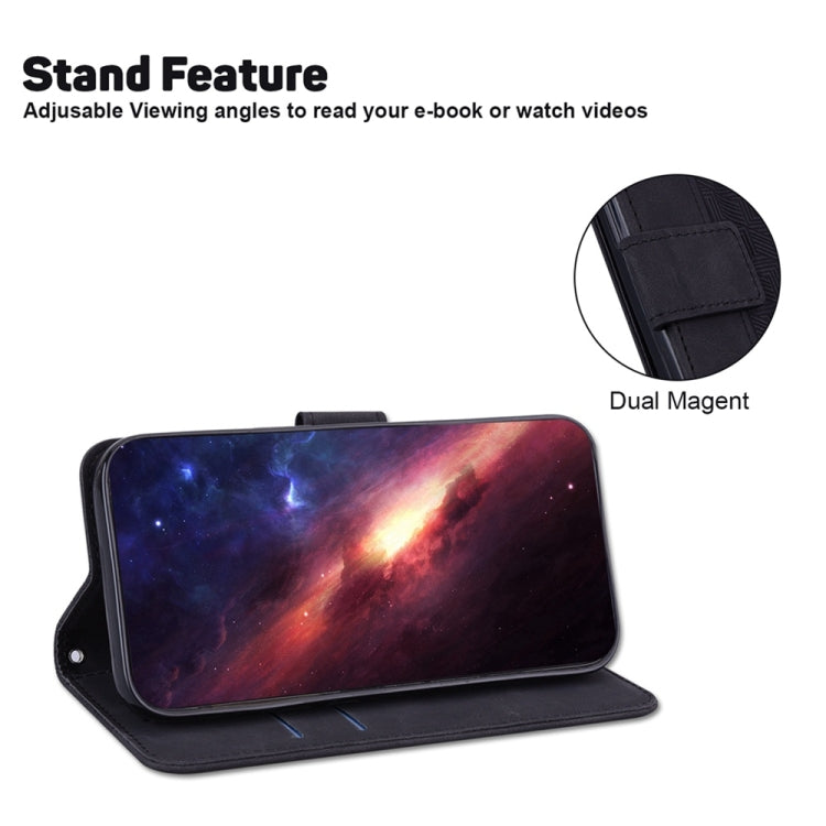 For Samsung Galaxy S25 Ultra 5G Geometric Embossed Leather Phone Case(Black) - Galaxy S25 Ultra 5G Cases by PMC Jewellery | Online Shopping South Africa | PMC Jewellery | Buy Now Pay Later Mobicred