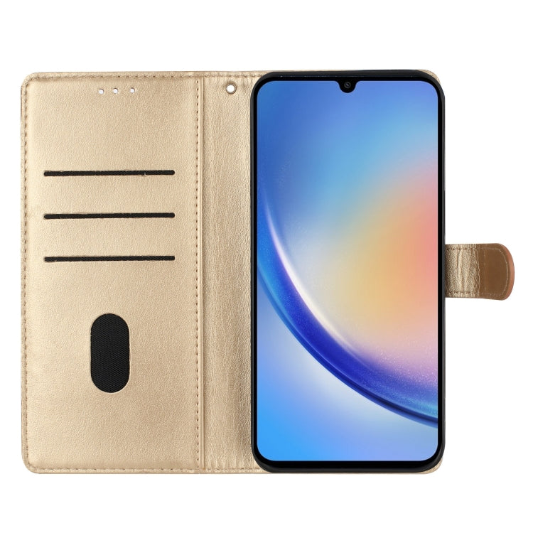 For Motorola Moto G Stylus 5G 2024 Butterflies and Flowers Leather Phone Case(Gold) - Motorola Cases by PMC Jewellery | Online Shopping South Africa | PMC Jewellery | Buy Now Pay Later Mobicred