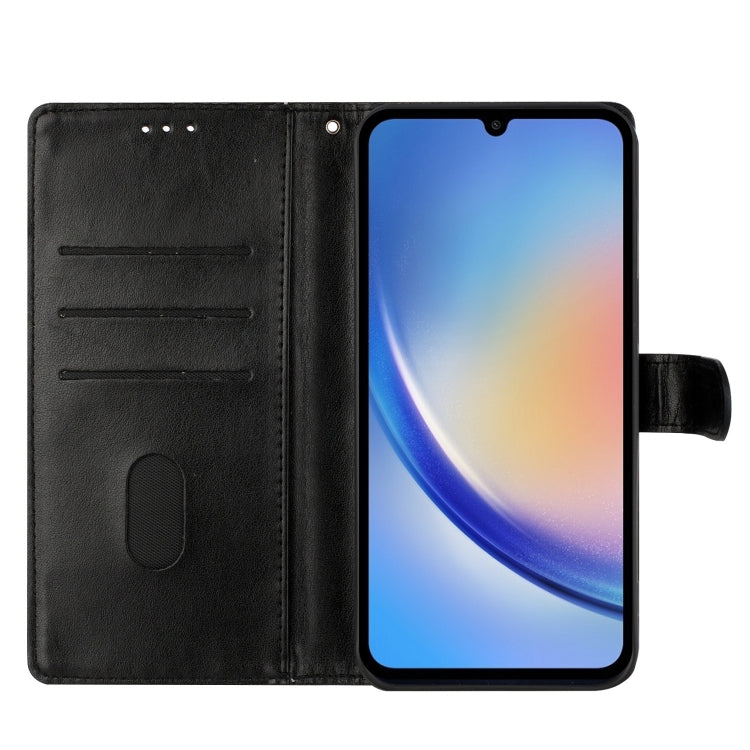 For Motorola Moto G Stylus 5G 2024 Butterflies and Flowers Leather Phone Case(Black) - Motorola Cases by PMC Jewellery | Online Shopping South Africa | PMC Jewellery | Buy Now Pay Later Mobicred