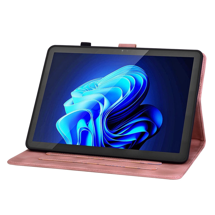 For itel Pad One 10.1 Lily Embossed Leather Tablet Case(Pink) - Others by PMC TechLife | Online Shopping South Africa | PMC TechLife | Buy Now Pay Later Mobicred