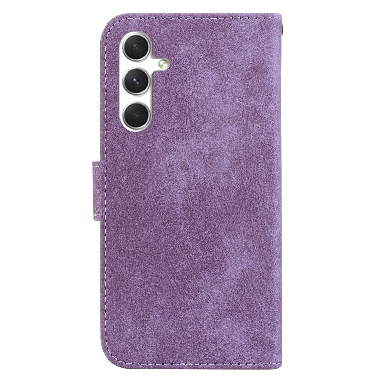 For Samsung Galaxy S25 5G Little Tiger Embossed Leather Phone Case(Purple) - free shipping - PMC Jewellery - Order now!