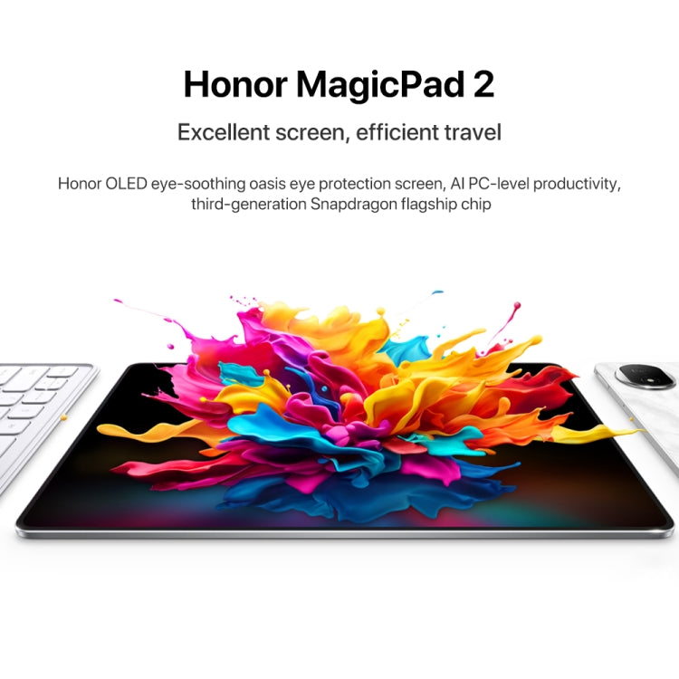 Honor MagicPad2 WiFi Tablet PC, 12GB+256GB, 12.3 inch MagicOS 8.0.1 Qualcomm Snapdragon 8s Gen 3 Octa Core(White) - free shipping - PMc TechLife - Order now!