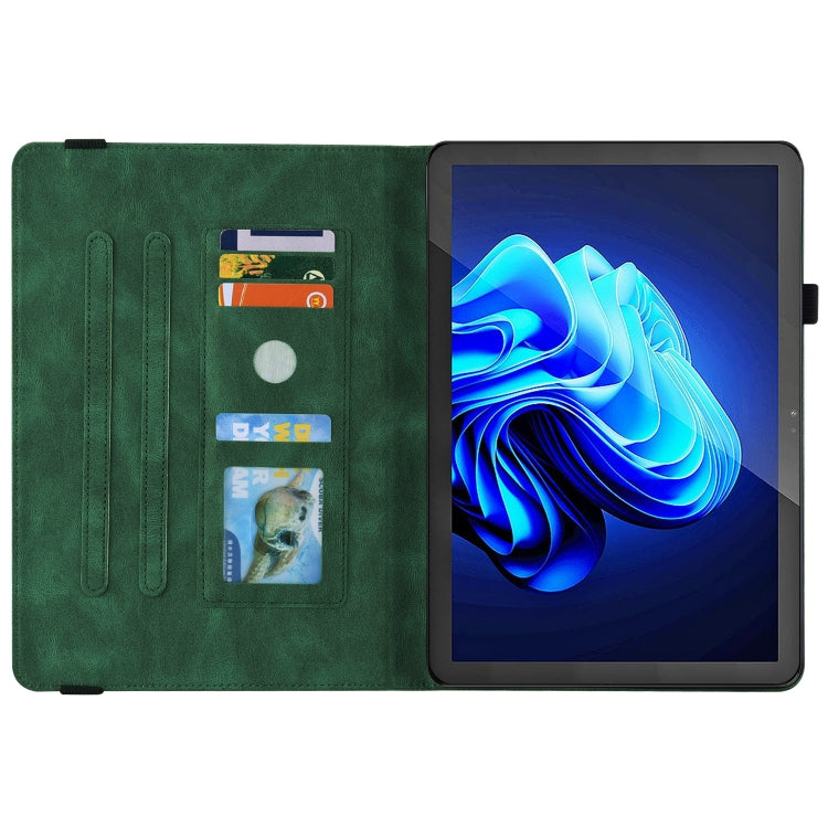 For itel Pad One 10.1 Butterfly Flower Embossed Leather Tablet Case(Green) - Others by PMC TechLife | Online Shopping South Africa | PMC TechLife | Buy Now Pay Later Mobicred