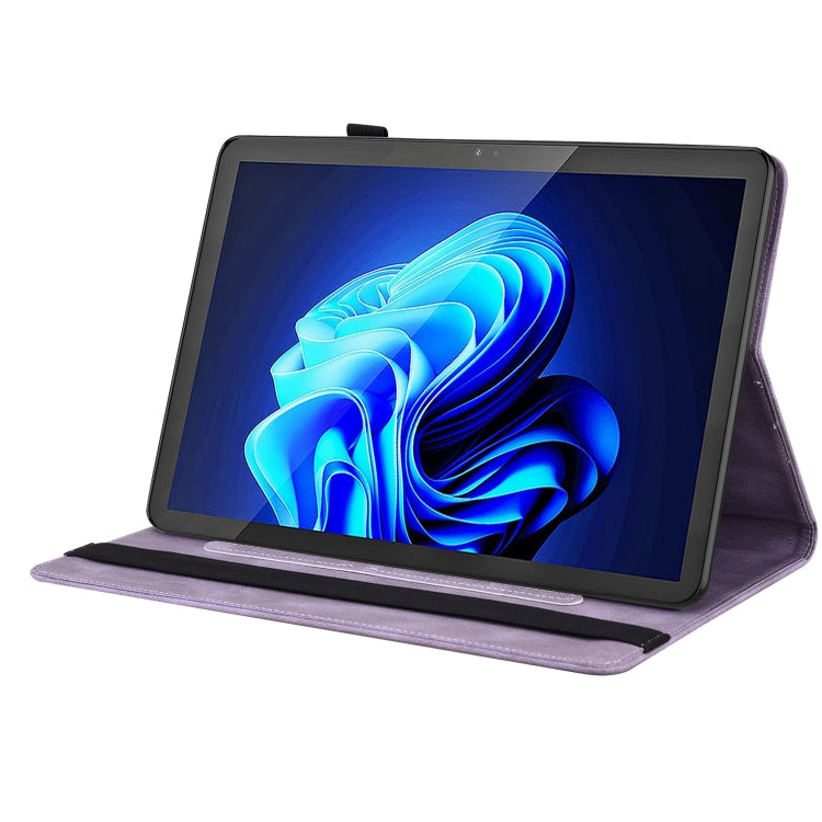 For itel Pad One 10.1 Butterfly Flower Embossed Leather Tablet Case(Purple) - Others by PMC TechLife | Online Shopping South Africa | PMC TechLife | Buy Now Pay Later Mobicred