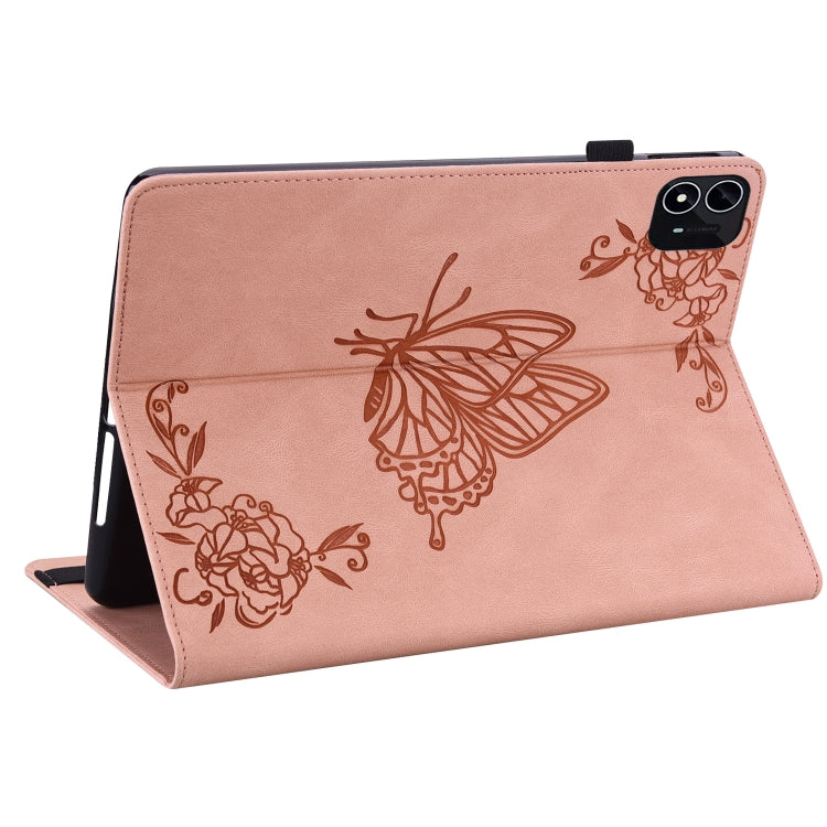 For itel Pad One 10.1 Butterfly Flower Embossed Leather Tablet Case(Rose Gold) - free shipping - PMC TechLife - Order now!