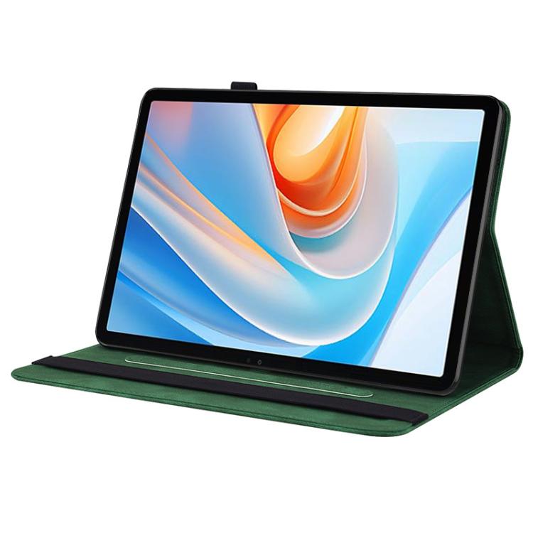 For itel VistaTab 30 Butterfly Flower Embossed Leather Tablet Case(Green) - Others by PMC TechLife | Online Shopping South Africa | PMC TechLife | Buy Now Pay Later Mobicred