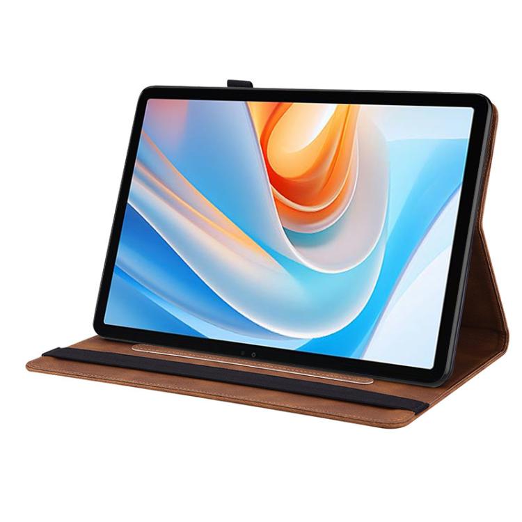 For itel VistaTab 30 Butterfly Flower Embossed Leather Tablet Case(Brown) - Others by PMC TechLife | Online Shopping South Africa | PMC TechLife | Buy Now Pay Later Mobicred