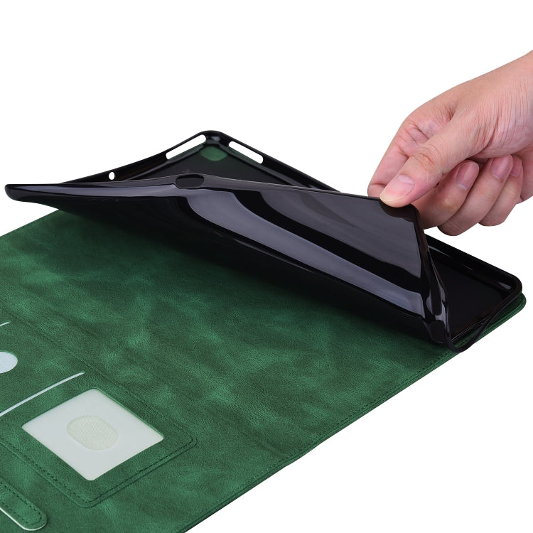 For Huawei MatePad SE 11 2024 Butterfly Flower Embossed Leather Tablet Case(Green) - Huawei by PMC Jewellery | Online Shopping South Africa | PMC Jewellery | Buy Now Pay Later Mobicred