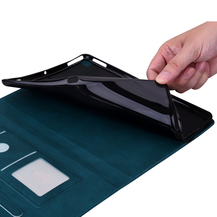 For Huawei MatePad SE 11 2024 Butterfly Flower Embossed Leather Tablet Case(Blue) - Huawei by PMC Jewellery | Online Shopping South Africa | PMC Jewellery | Buy Now Pay Later Mobicred