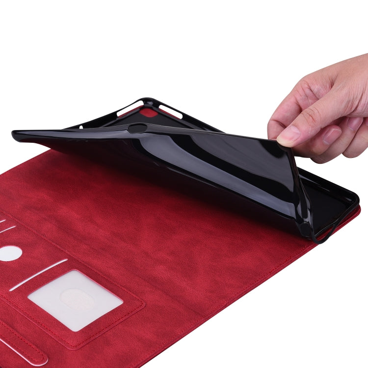 For Huawei MatePad SE 11 2024 Butterfly Flower Embossed Leather Tablet Case(Red) - Huawei by PMC Jewellery | Online Shopping South Africa | PMC Jewellery | Buy Now Pay Later Mobicred