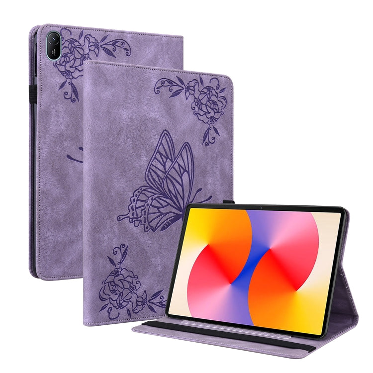 For Huawei MatePad SE 11 2024 Butterfly Flower Embossed Leather Tablet Case(Purple) - free shipping - PMC Jewellery - Order now!