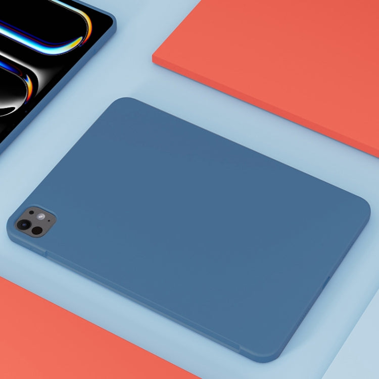 For iPad Pro 11 2024 Mutural Silicone Microfiber Tablet Case(Midnight Blue) - free shipping - PMc TechLife - Order now!