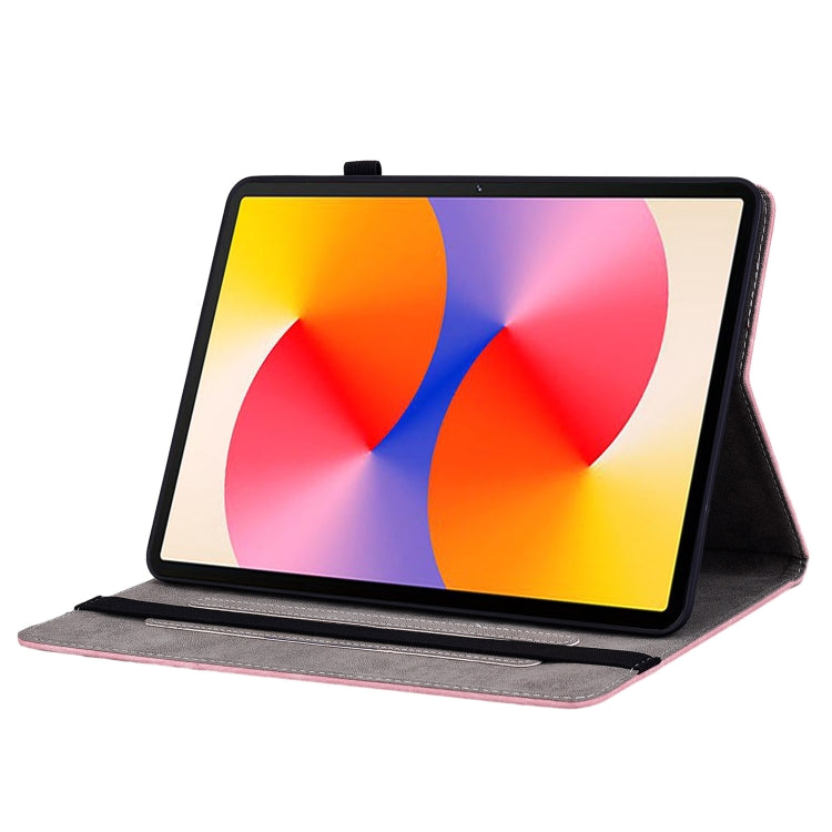 For Huawei MatePad SE 11 2024 Butterfly Rose Embossed Leather Tablet Case(Pink) - Huawei by PMC Jewellery | Online Shopping South Africa | PMC Jewellery | Buy Now Pay Later Mobicred