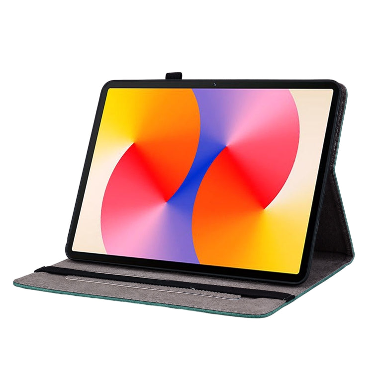 For Huawei MatePad SE 11 2024 Butterfly Rose Embossed Leather Tablet Case(Green) - Huawei by PMC Jewellery | Online Shopping South Africa | PMC Jewellery | Buy Now Pay Later Mobicred