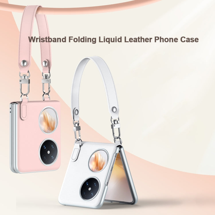 For Huawei nova Flip SULADA Skin Feel Liquid Leather Phone Case with Strap(Black) - free shipping - PMC TechLife - Order now!