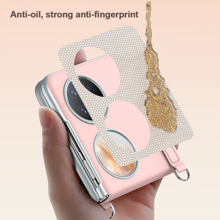 For Huawei P50 Pocket / Pocket S SULADA Skin Feel Liquid Leather Phone Case with Strap(White) - free shipping - PMC TechLife - Order now!
