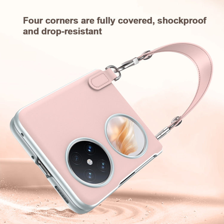 For Huawei nova Flip SULADA Skin Feel Liquid Leather Phone Case with Strap(White) - free shipping - PMC TechLife - Order now!