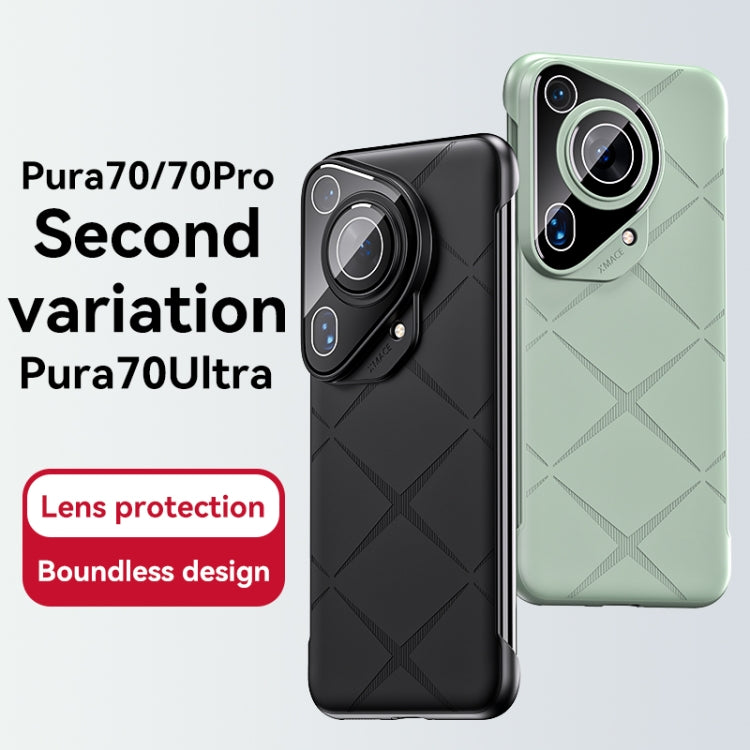 For Huawei Pura 70 Borderless Upshrink Camera Protection Magnetic Phone Case(Silver) - free shipping - PMC Jewellery - Order now!