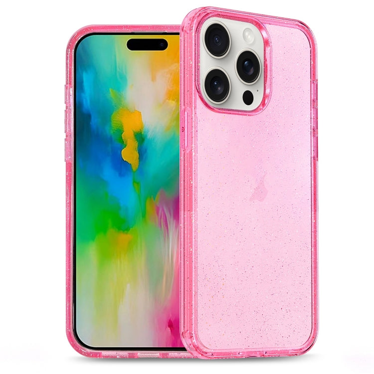 For iPhone 16 Pro Glitter Powder TPU Hybrid PC Phone Case(Pink) - iPhone 16 Pro Cases by PMC TechLife | Online Shopping South Africa | PMC TechLife | Buy Now Pay Later Mobicred