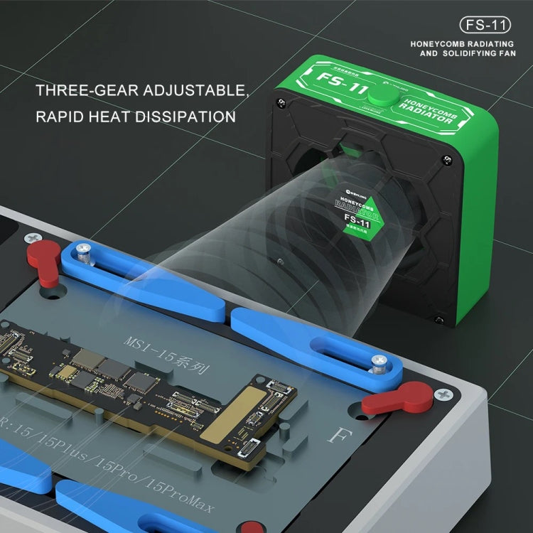 Mijing FS-11 Cooling + UV Curing + Smoke Extraction Honeycomb Radiating Fan(Black) - Others by MIJING | Online Shopping South Africa | PMC TechLife | Buy Now Pay Later Mobicred