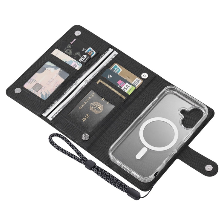 For iPhone 16 ViLi GHA-C Series RFID MagSafe Magnetic Flip Leather Phone Case(Black) - iPhone 16 Cases by ViLi | Online Shopping South Africa | PMC TechLife | Buy Now Pay Later Mobicred