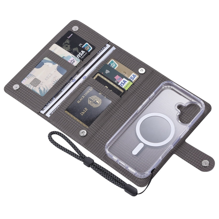 For iPhone 15 Pro ViLi GHA-C Series RFID MagSafe Magnetic Flip Leather Phone Case(Grey) - free shipping - PMC Jewellery - Order now!