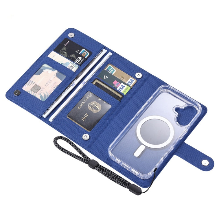 For iPhone 15 Pro ViLi GHA-C Series RFID MagSafe Magnetic Flip Leather Phone Case(Blue) - free shipping - PMC Jewellery - Order now!
