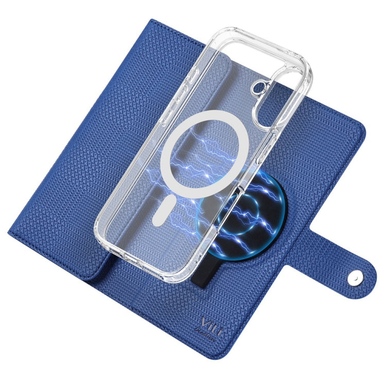 For iPhone 13 Pro Max ViLi GHA-C Series RFID MagSafe Magnetic Flip Leather Phone Case(Blue) - free shipping - PMC Jewellery - Order now!