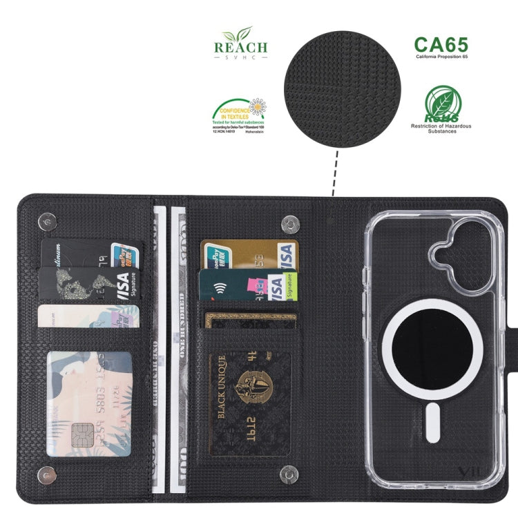 For iPhone 13 Pro ViLi GHA-C Series RFID MagSafe Magnetic Flip Leather Phone Case(Black) - free shipping - PMC Jewellery - Order now!