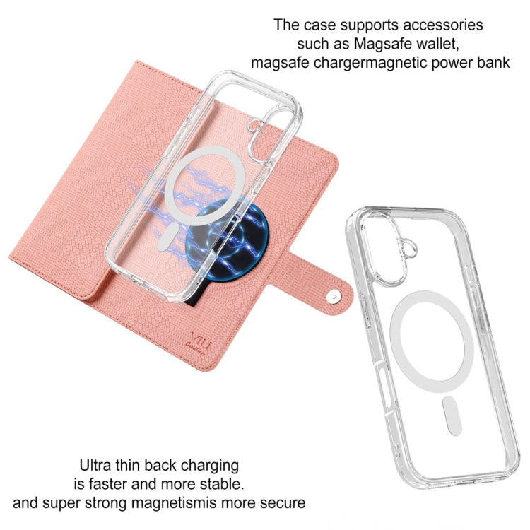 For iPhone 13 ViLi GHA-C Series RFID MagSafe Magnetic Flip Leather Phone Case(Pink) - free shipping - PMC Jewellery - Order now!